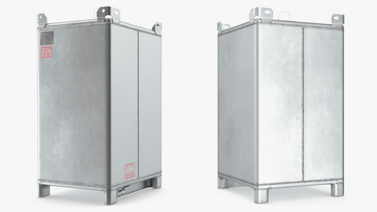 3D model 550 Gallon Stainless Steel IBC Container