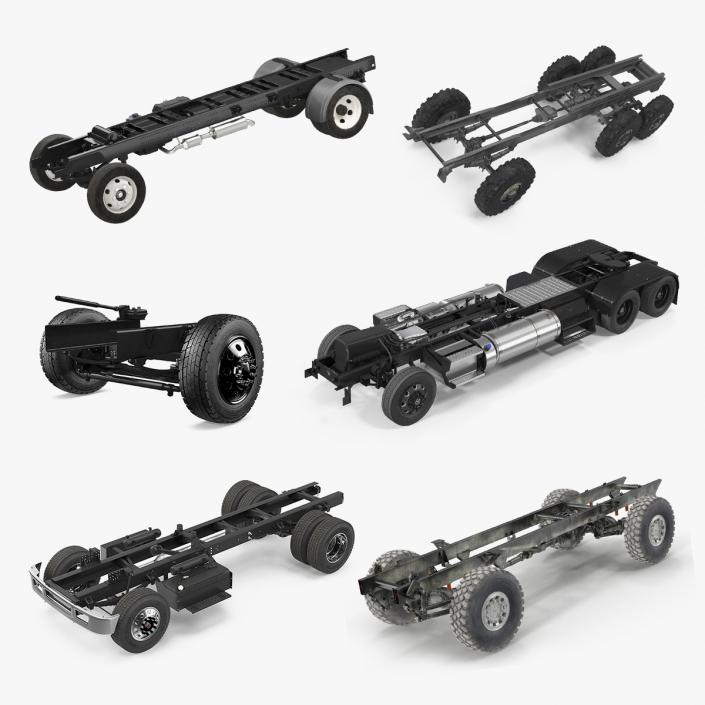 3D Truck Chassis Collection 3