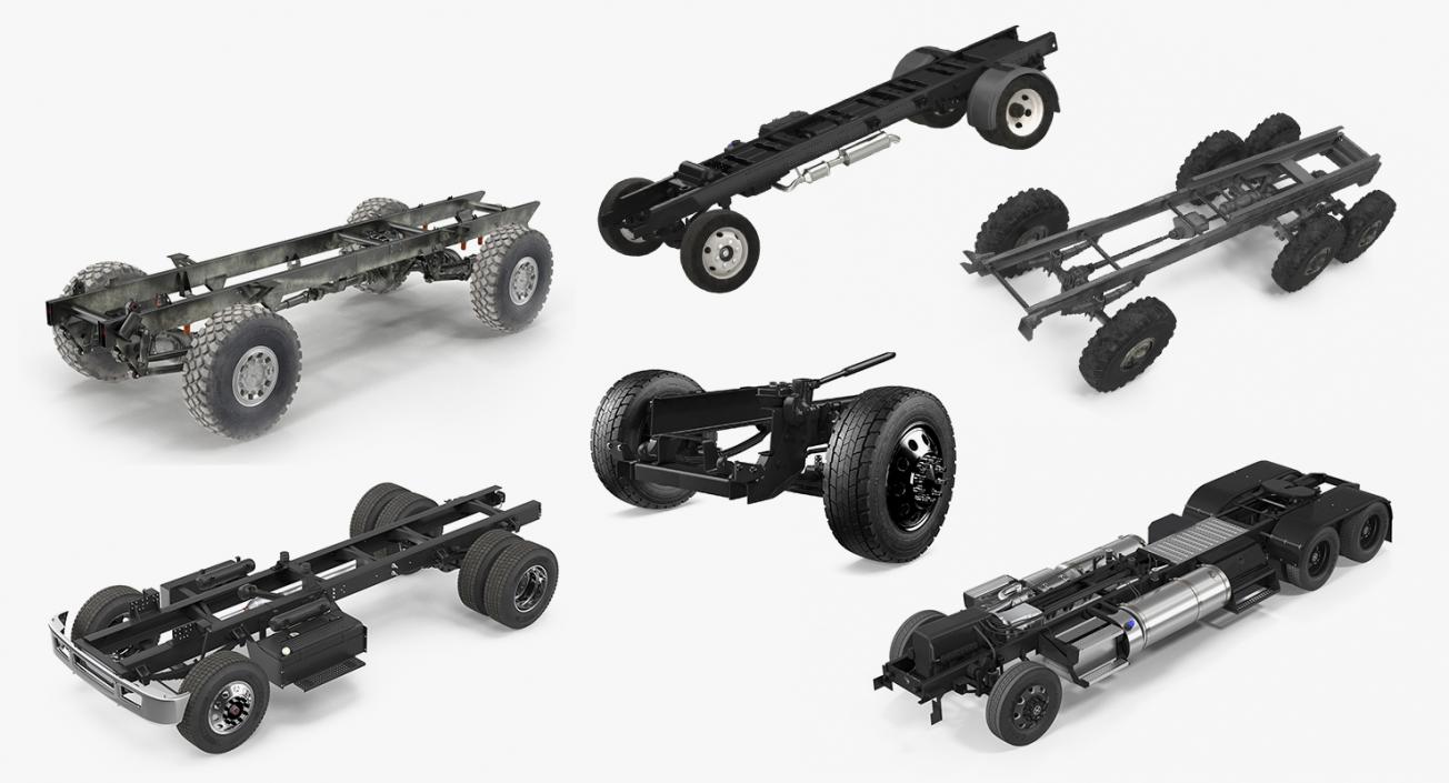 3D Truck Chassis Collection 3