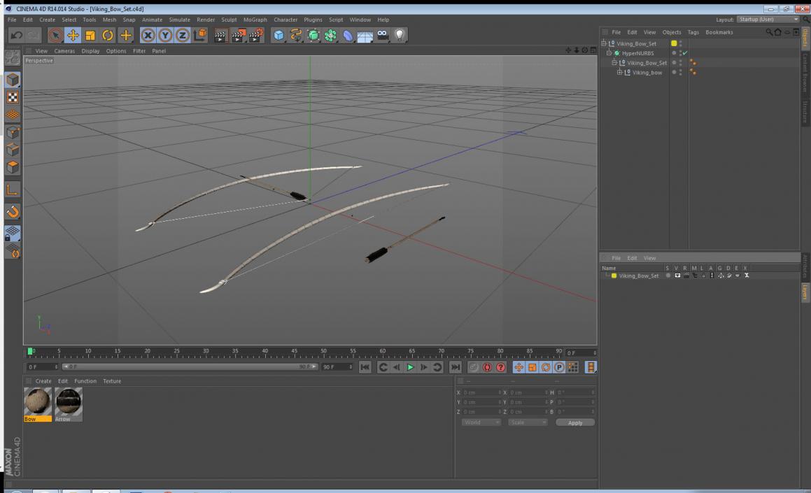 Viking Bow 3D Models Set 3D model
