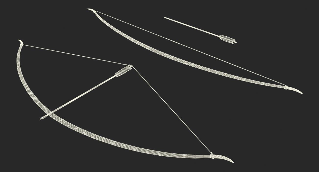 Viking Bow 3D Models Set 3D model