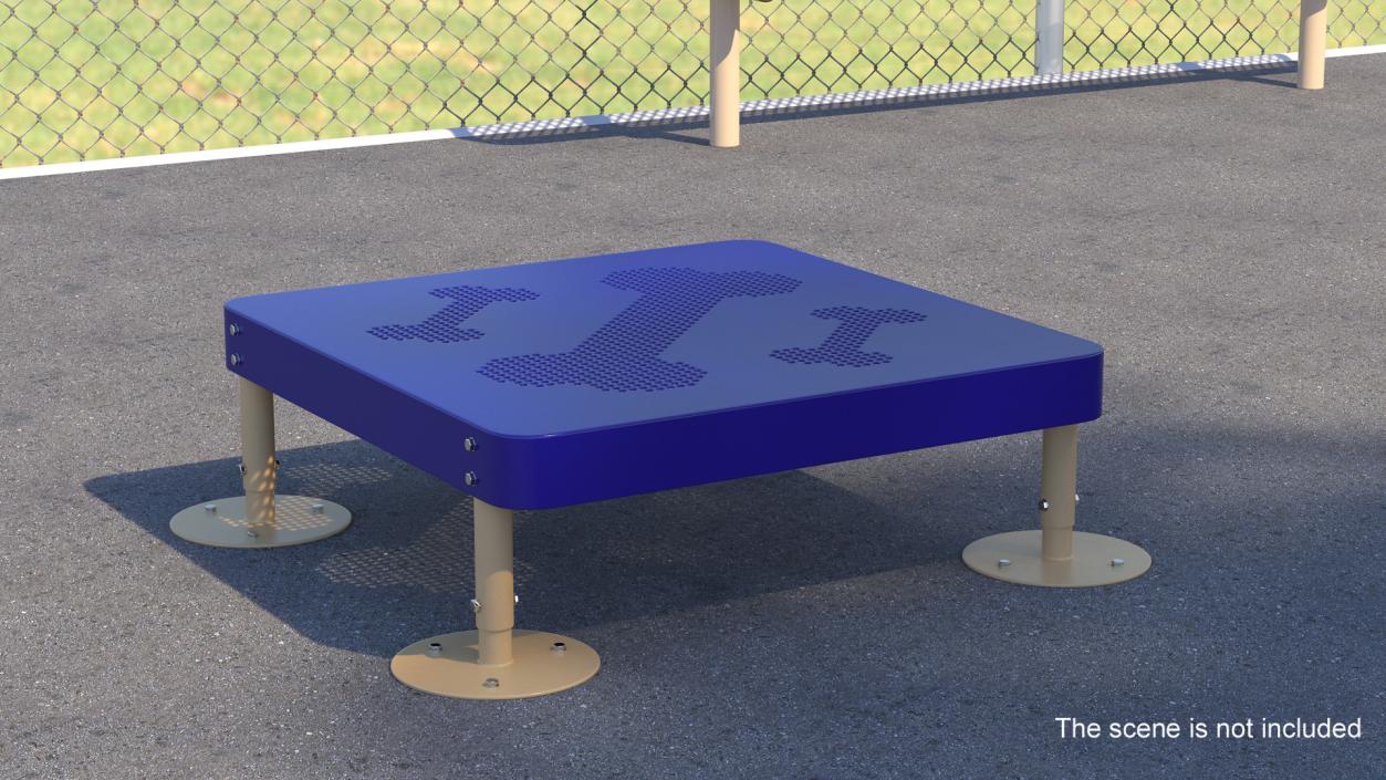 3D Starter Table for Dog Park Blue