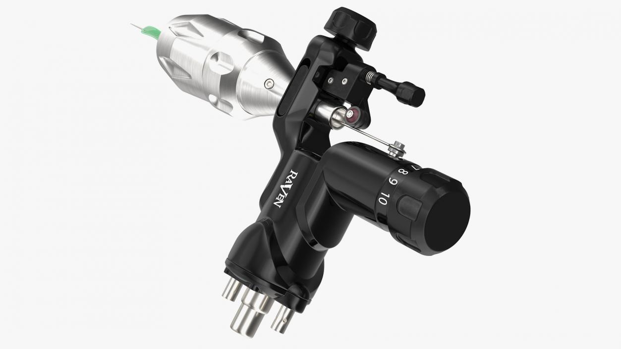 Dragonhawk Raven Rotary Tattoo Machine Black 3D model