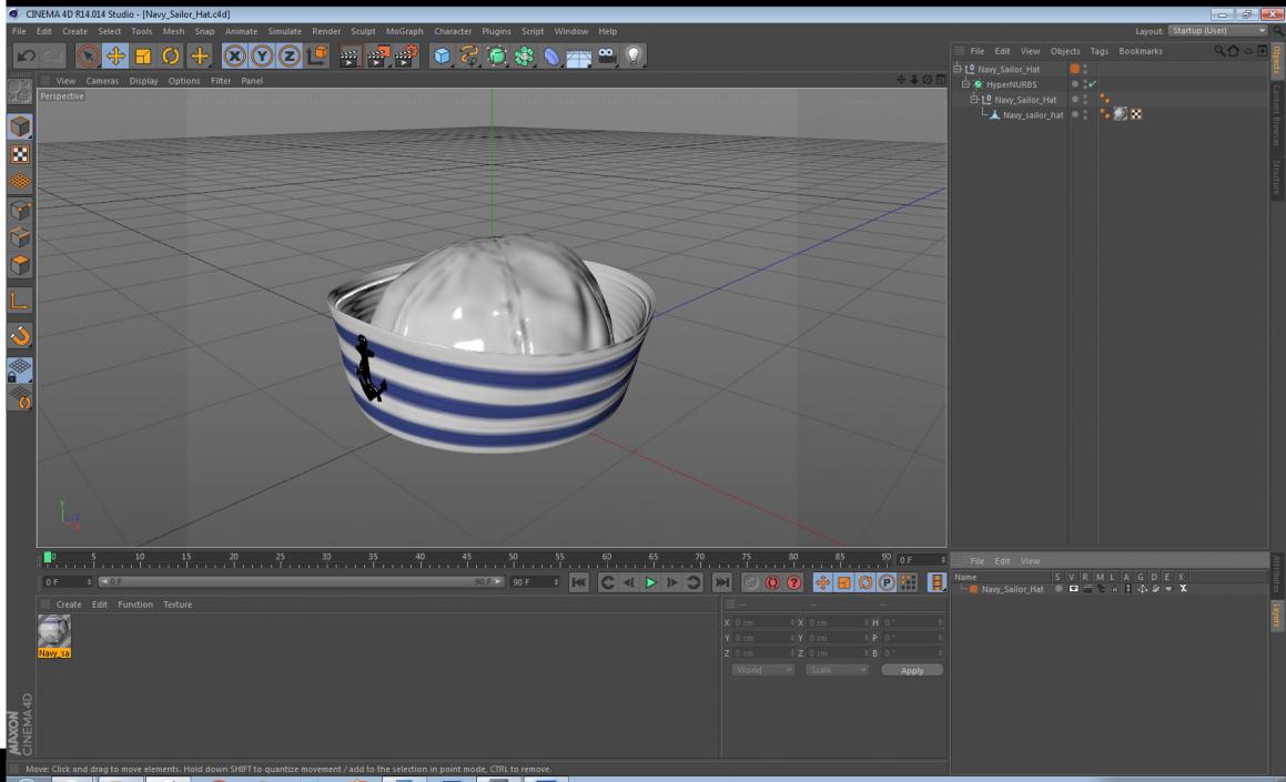 3D model Navy Sailor Hat