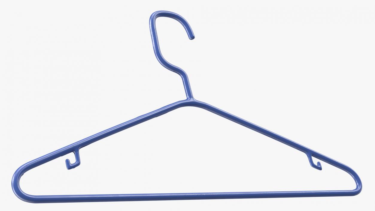 3D model Plastic Tubular Hanger for Wardrobe Blue