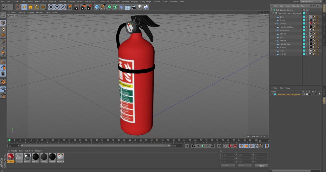 3D Chemical Fire Extinguisher