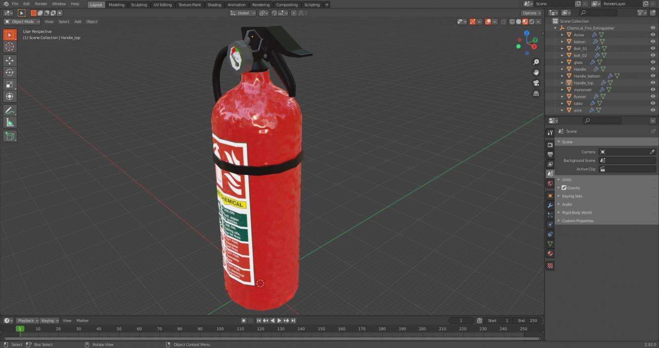 3D Chemical Fire Extinguisher