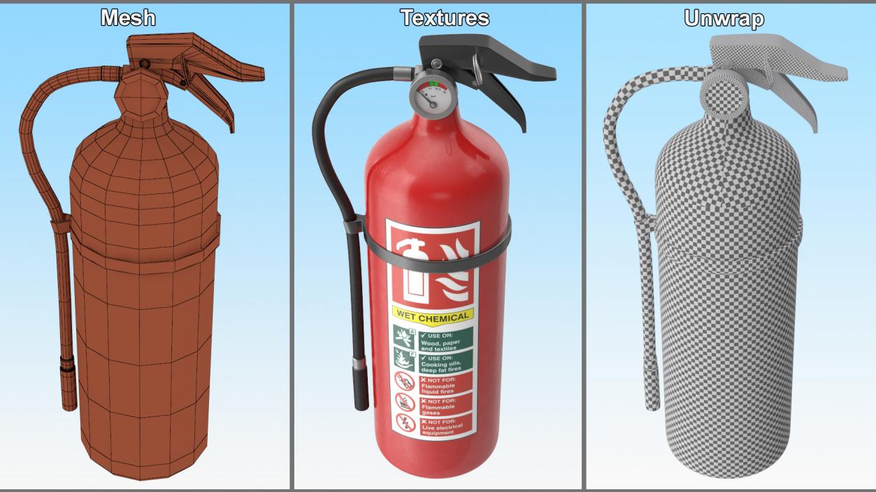 3D Chemical Fire Extinguisher