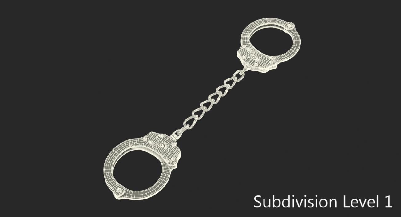 3D model Chain Link Handcuffs