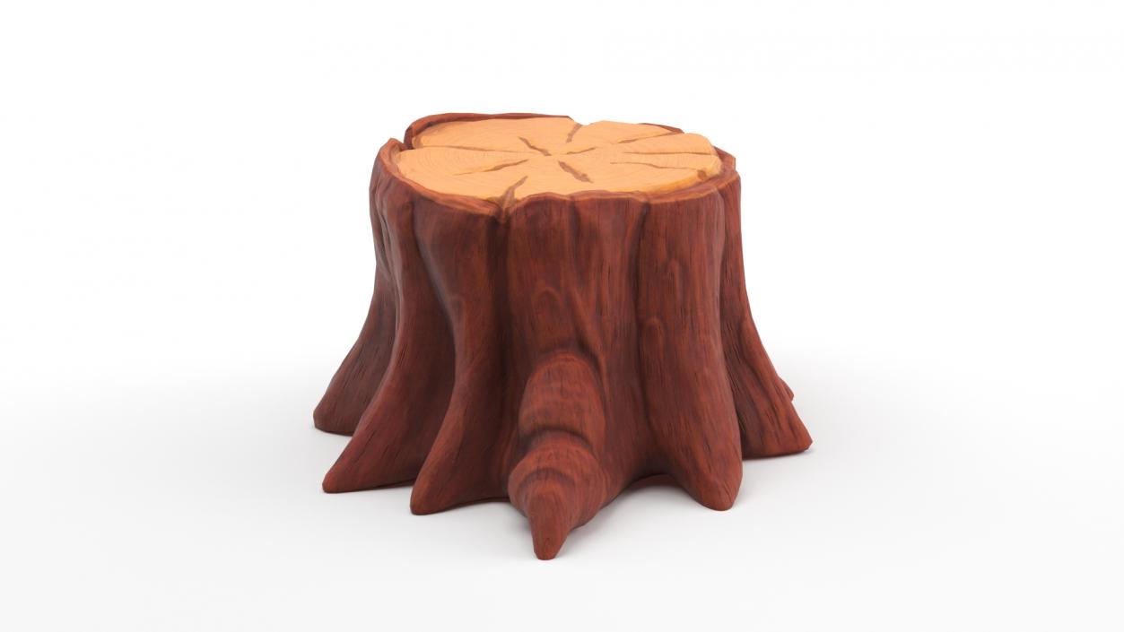 Stylized Tree Stump 3D model