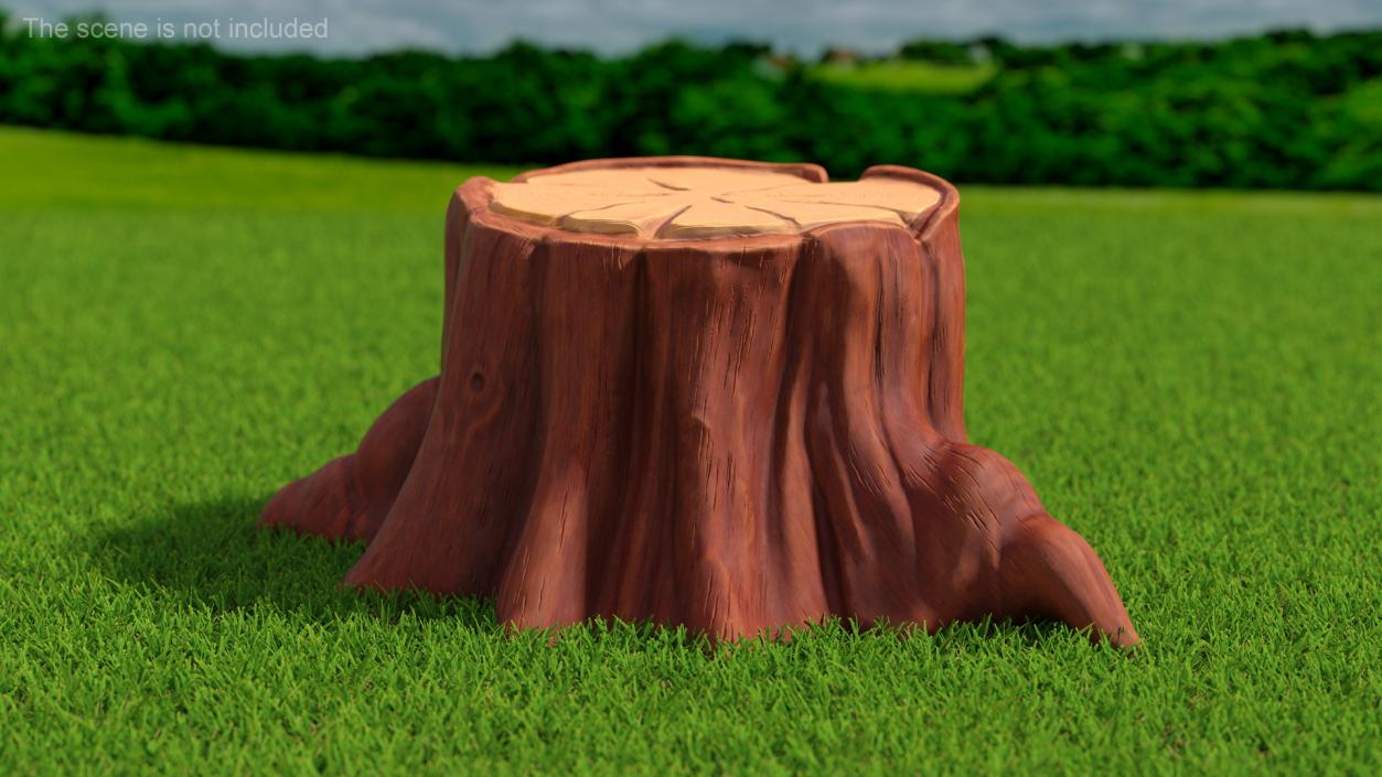 Stylized Tree Stump 3D model