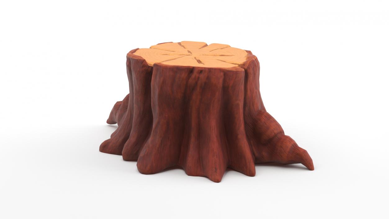 Stylized Tree Stump 3D model