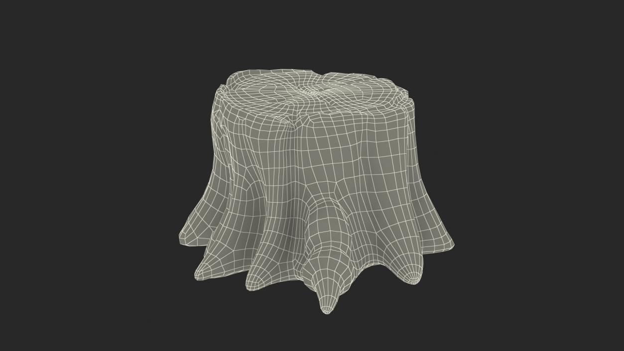 Stylized Tree Stump 3D model