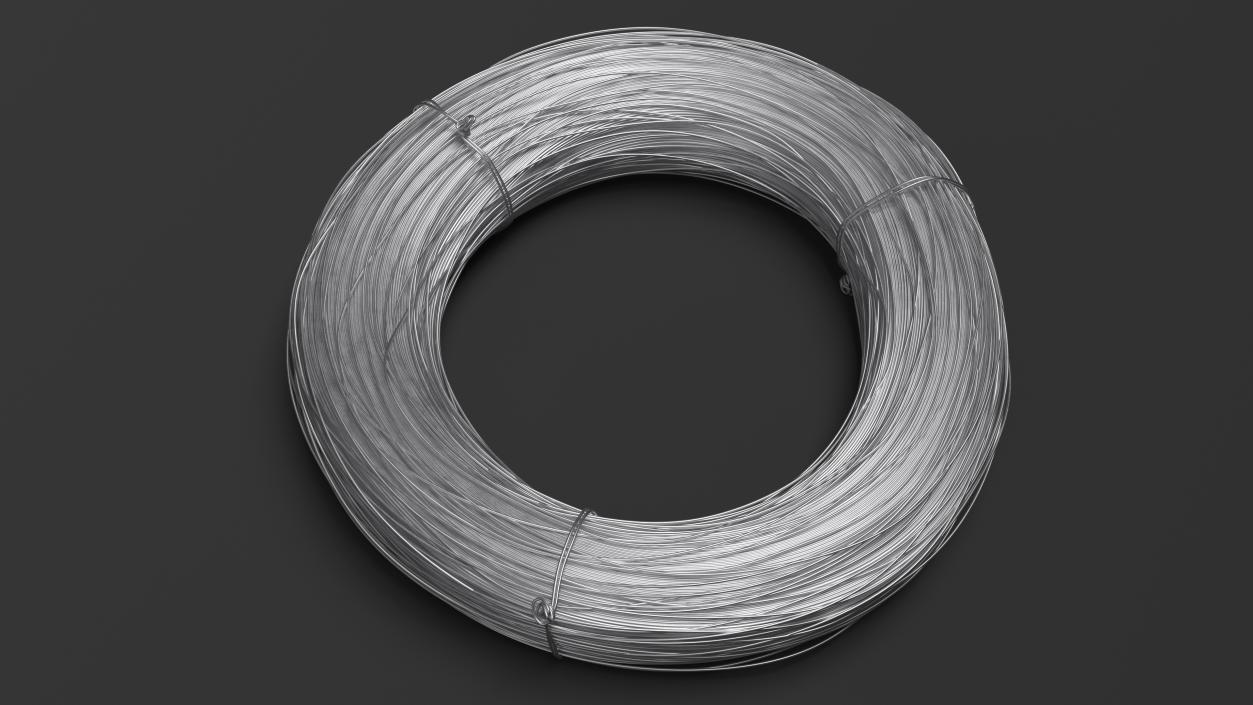 Aluminium Wire Coil 3D model