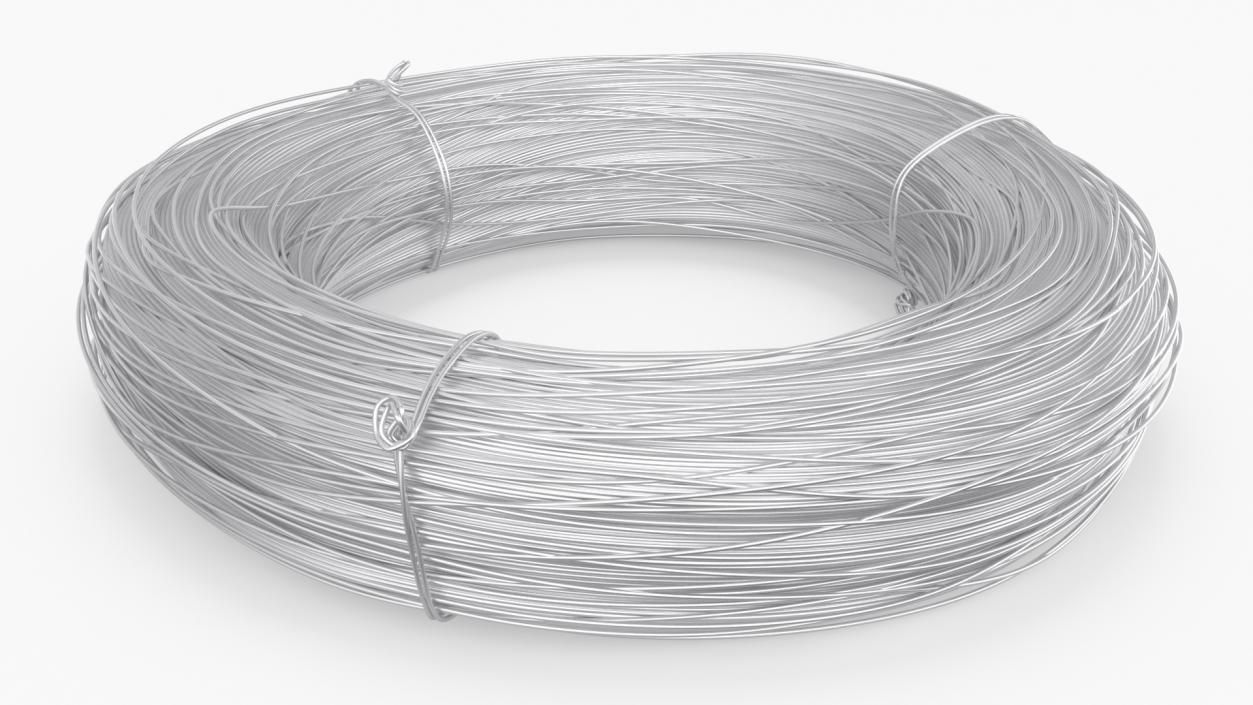 Aluminium Wire Coil 3D model