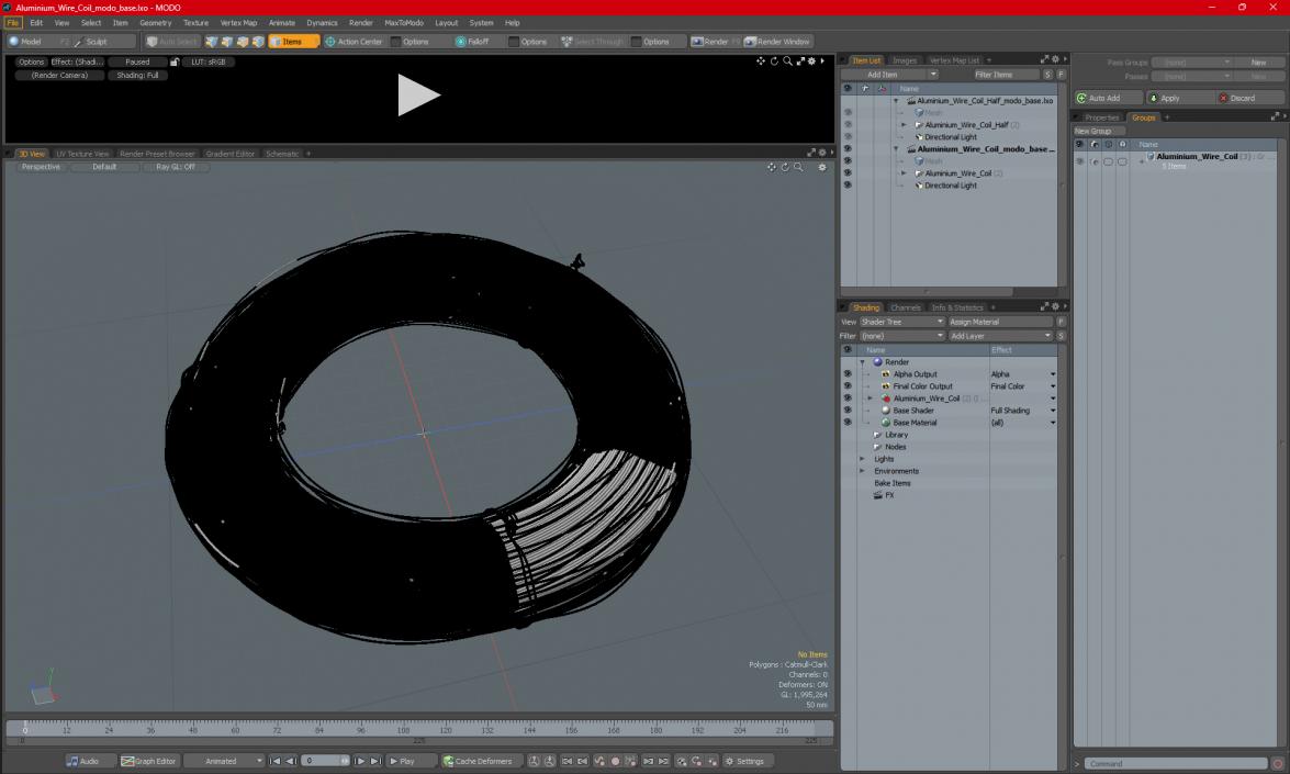 Aluminium Wire Coil 3D model