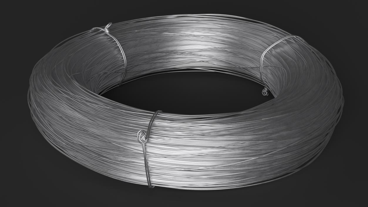 Aluminium Wire Coil 3D model