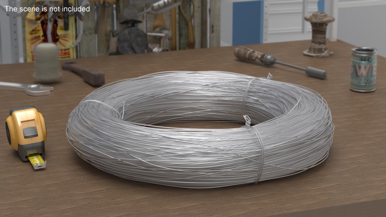 Aluminium Wire Coil 3D model