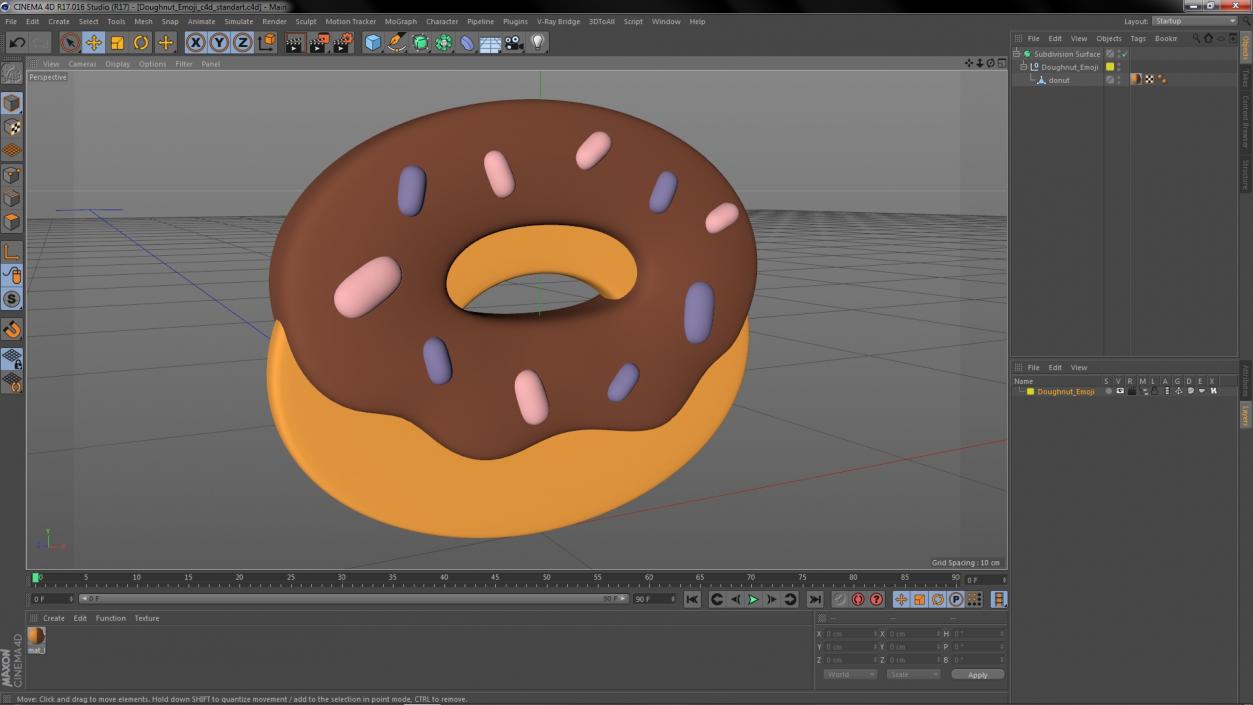 Doughnut Emoji 3D model