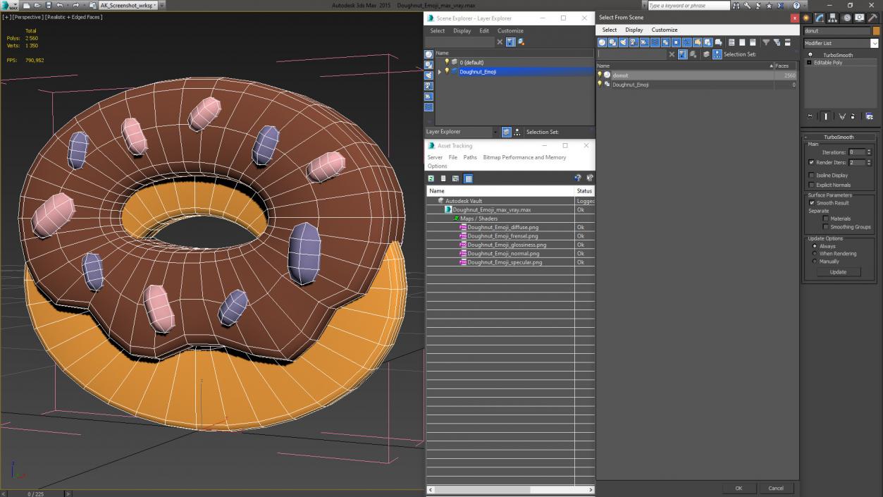 Doughnut Emoji 3D model