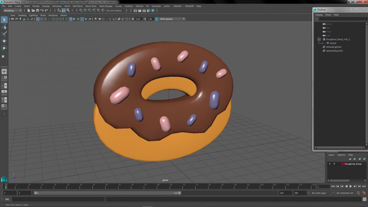 Doughnut Emoji 3D model