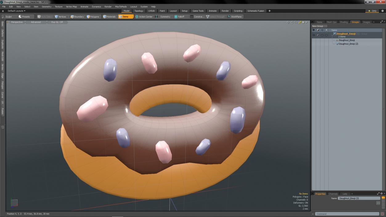 Doughnut Emoji 3D model