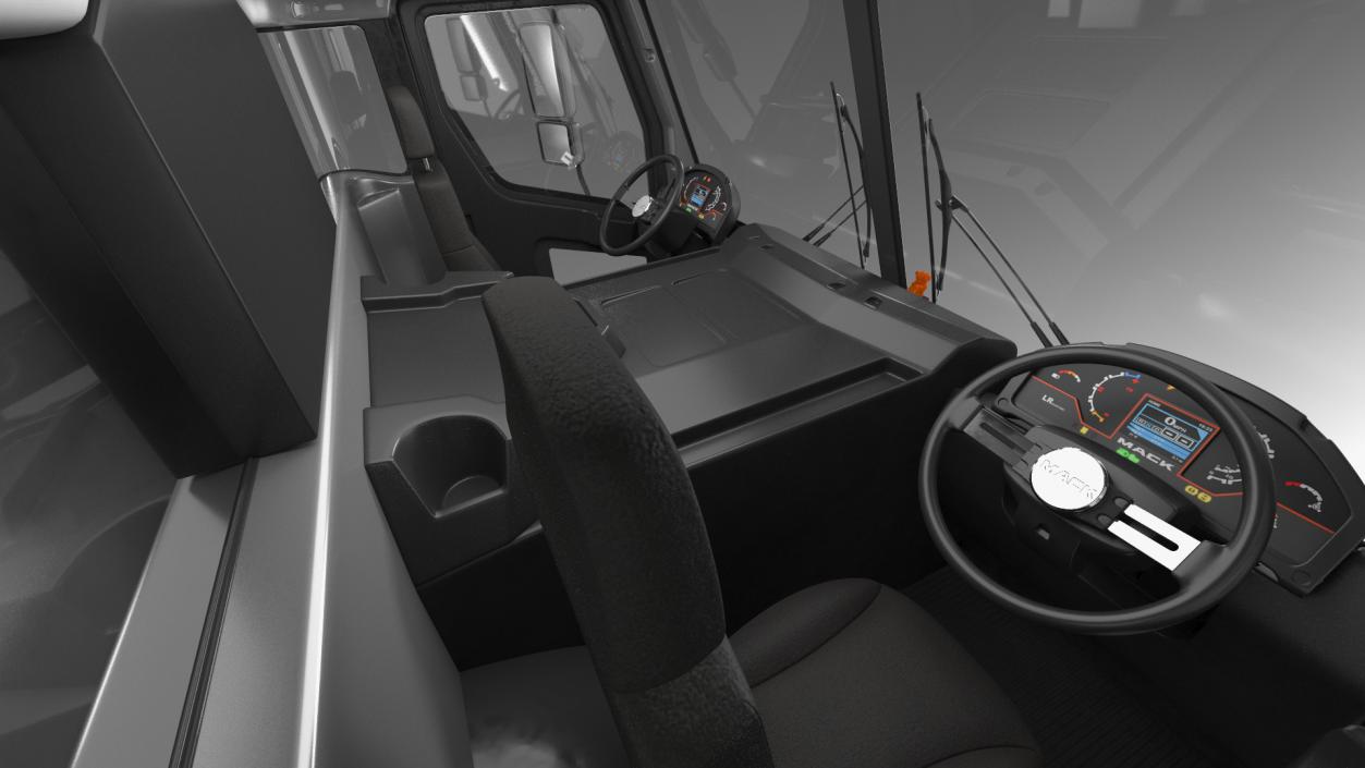 3D model LR Electric Mack White Simple Interior Rigged