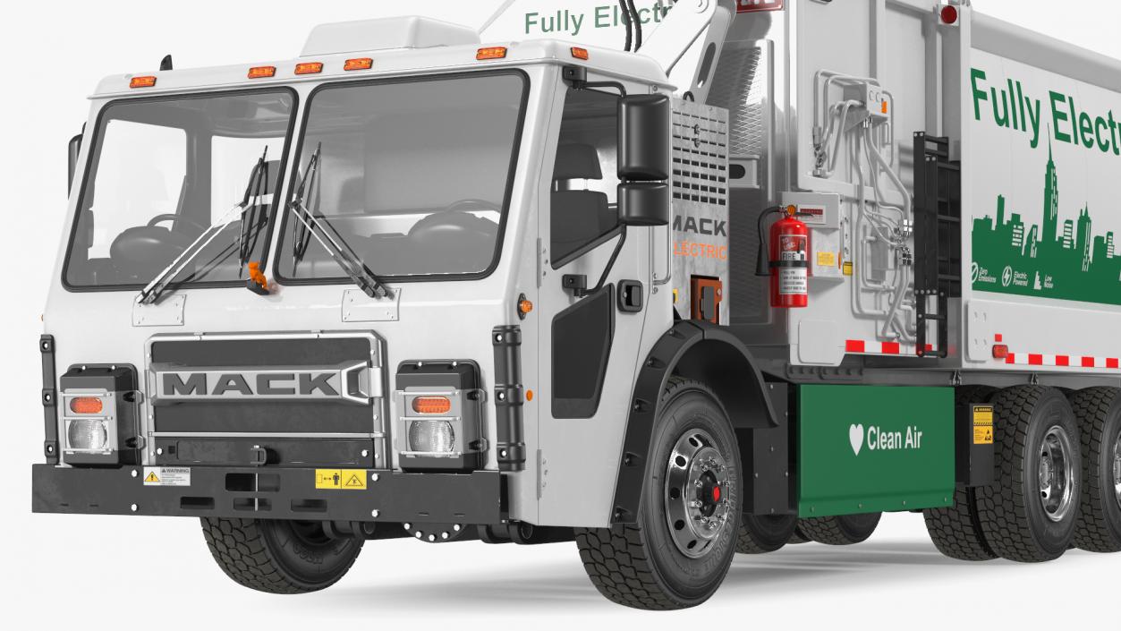 3D model LR Electric Mack White Simple Interior Rigged