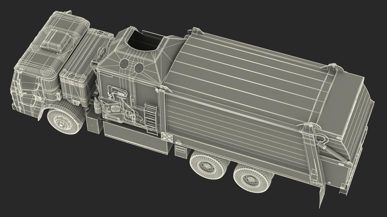 3D model LR Electric Mack White Simple Interior Rigged