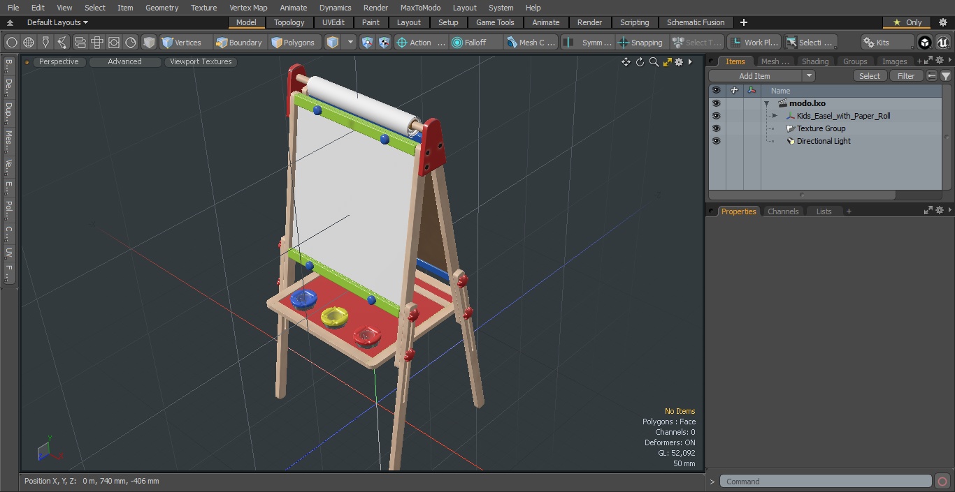 3D Kids Easel with Paper Roll