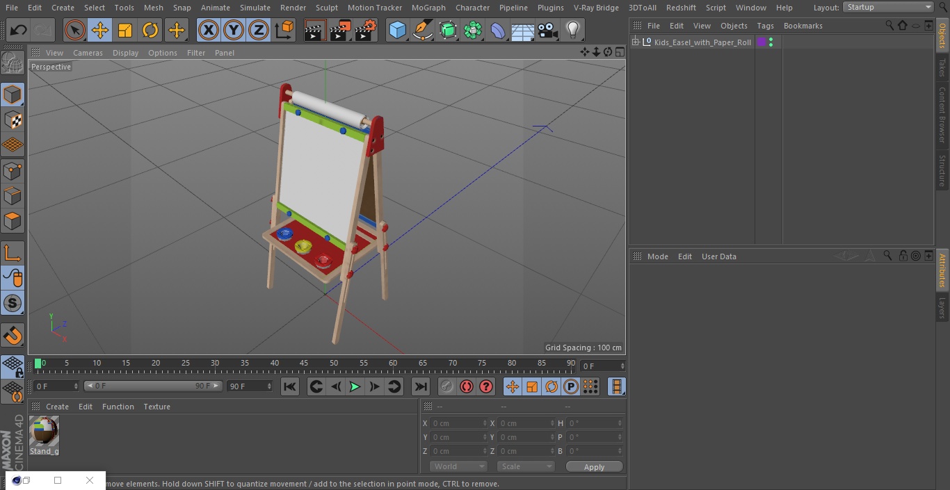 3D Kids Easel with Paper Roll