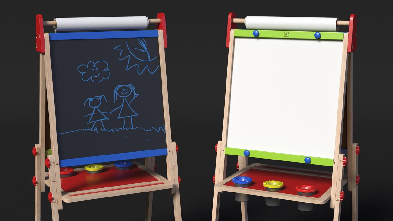 3D Kids Easel with Paper Roll