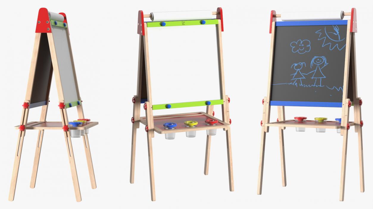 3D Kids Easel with Paper Roll