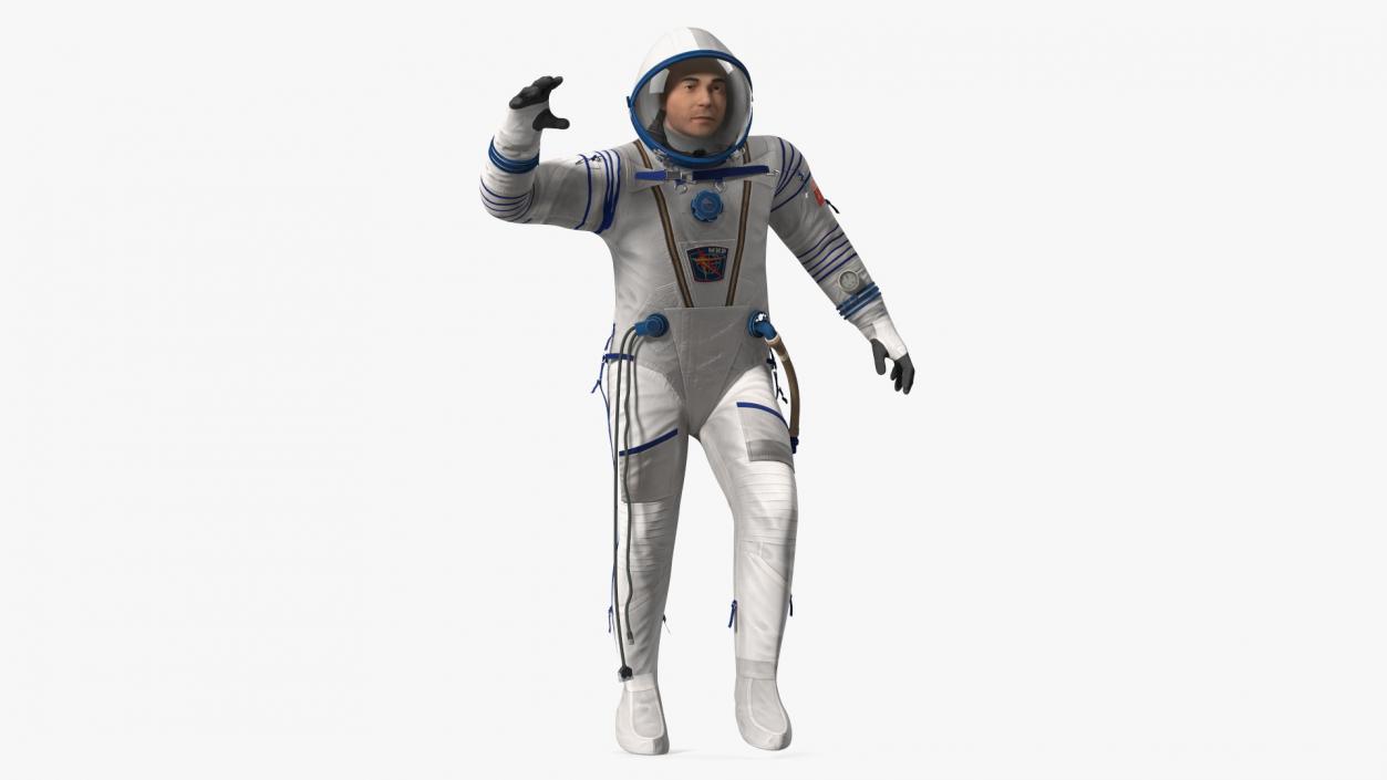 Astronaut Wears a Russian Sokol Suit KV2 Rigged 3D