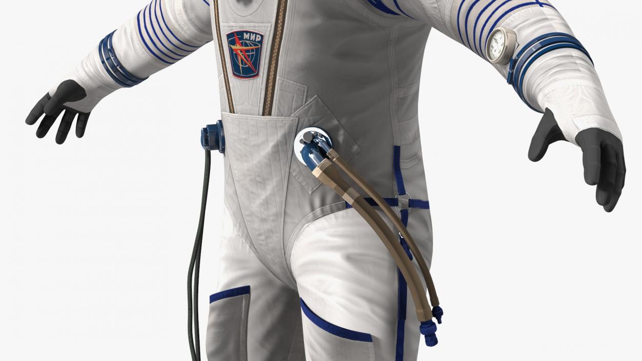 Astronaut Wears a Russian Sokol Suit KV2 Rigged 3D