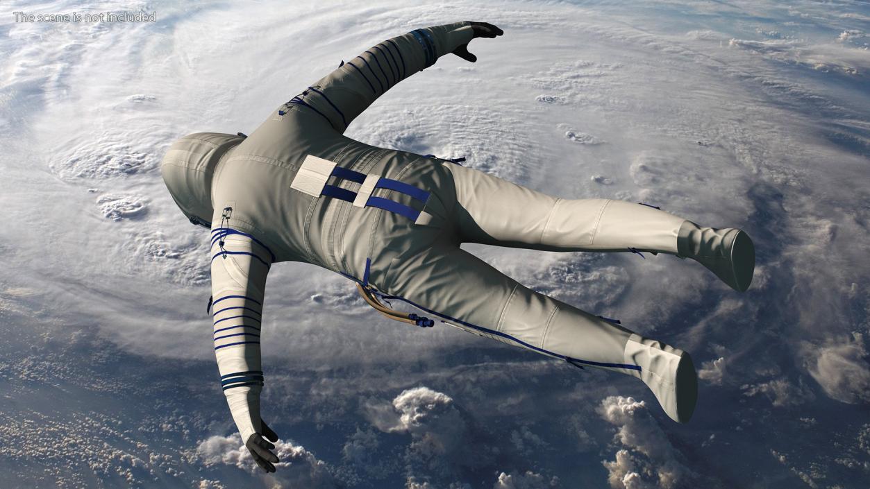 Astronaut Wears a Russian Sokol Suit KV2 Rigged 3D