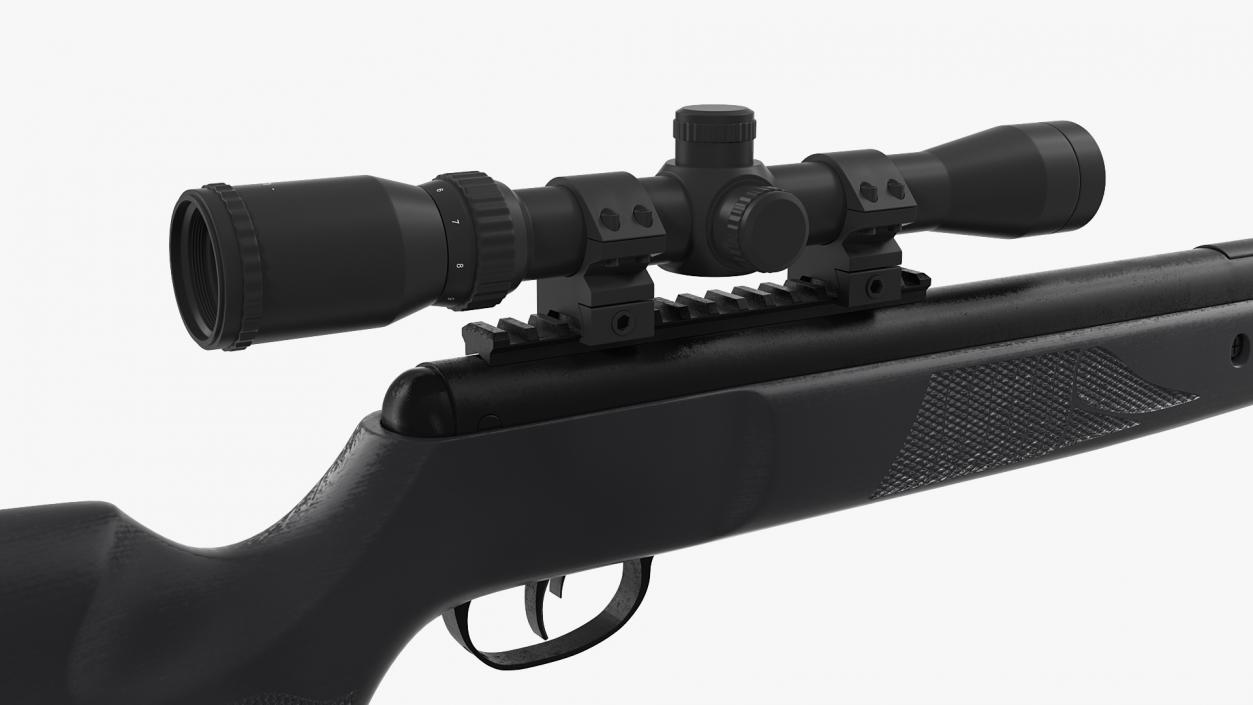 3D Break Barrel Air Rifle with Scope model