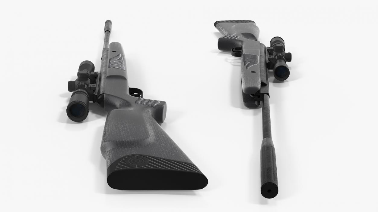 3D Break Barrel Air Rifle with Scope model