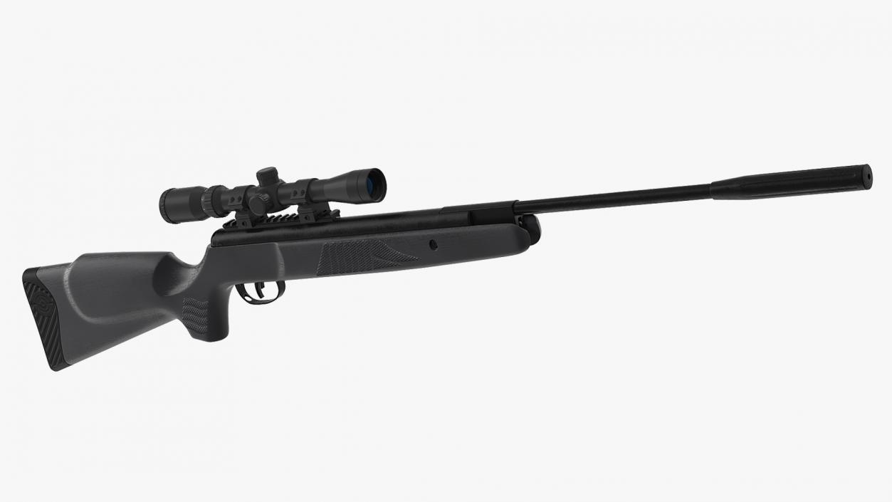 3D Break Barrel Air Rifle with Scope model