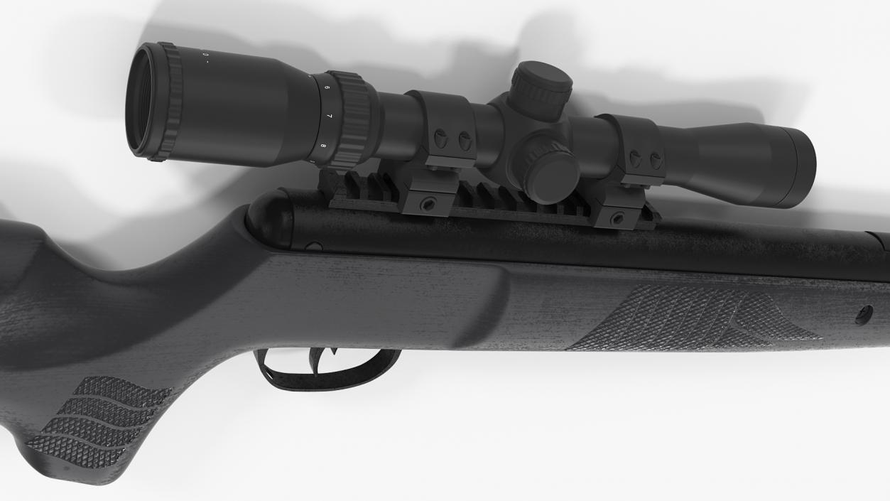 3D Break Barrel Air Rifle with Scope model