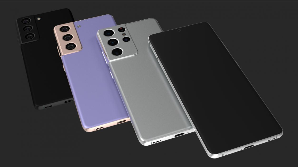 Colored Smartphone Set 3D