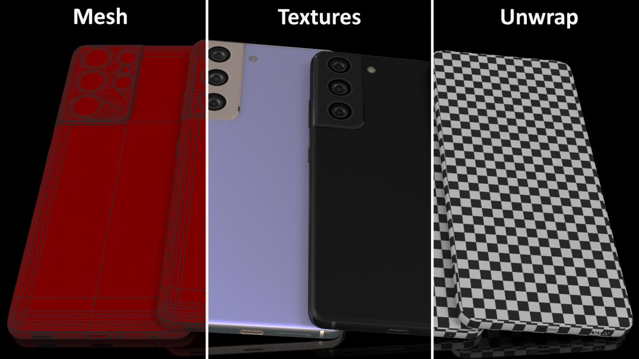 Colored Smartphone Set 3D