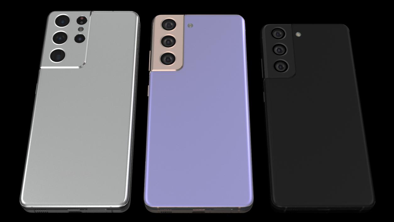 Colored Smartphone Set 3D