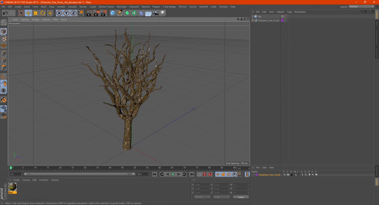 3D model Pistachio Tree Trunk