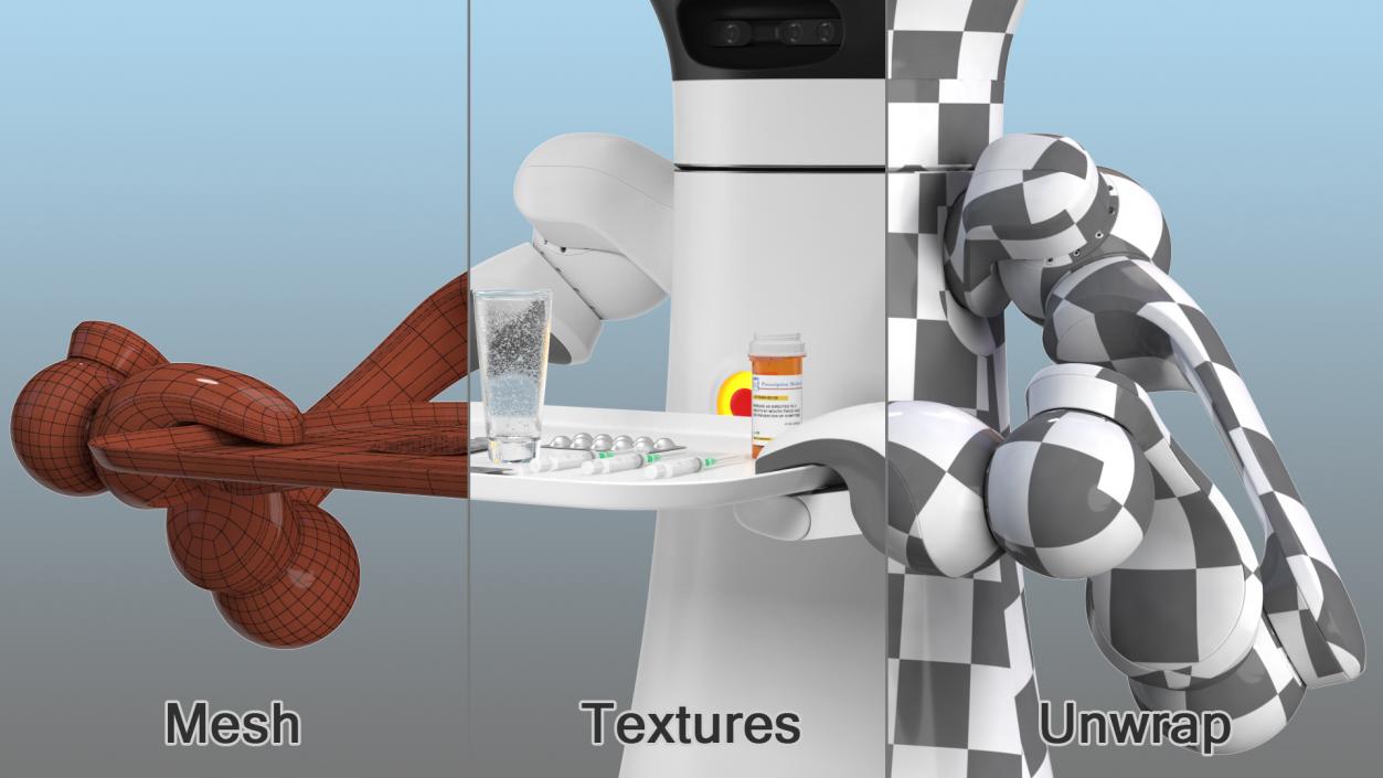 Careobot 4 with Medicine 3D model