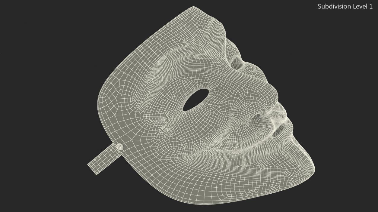 3D model Guy Fawkes Mask