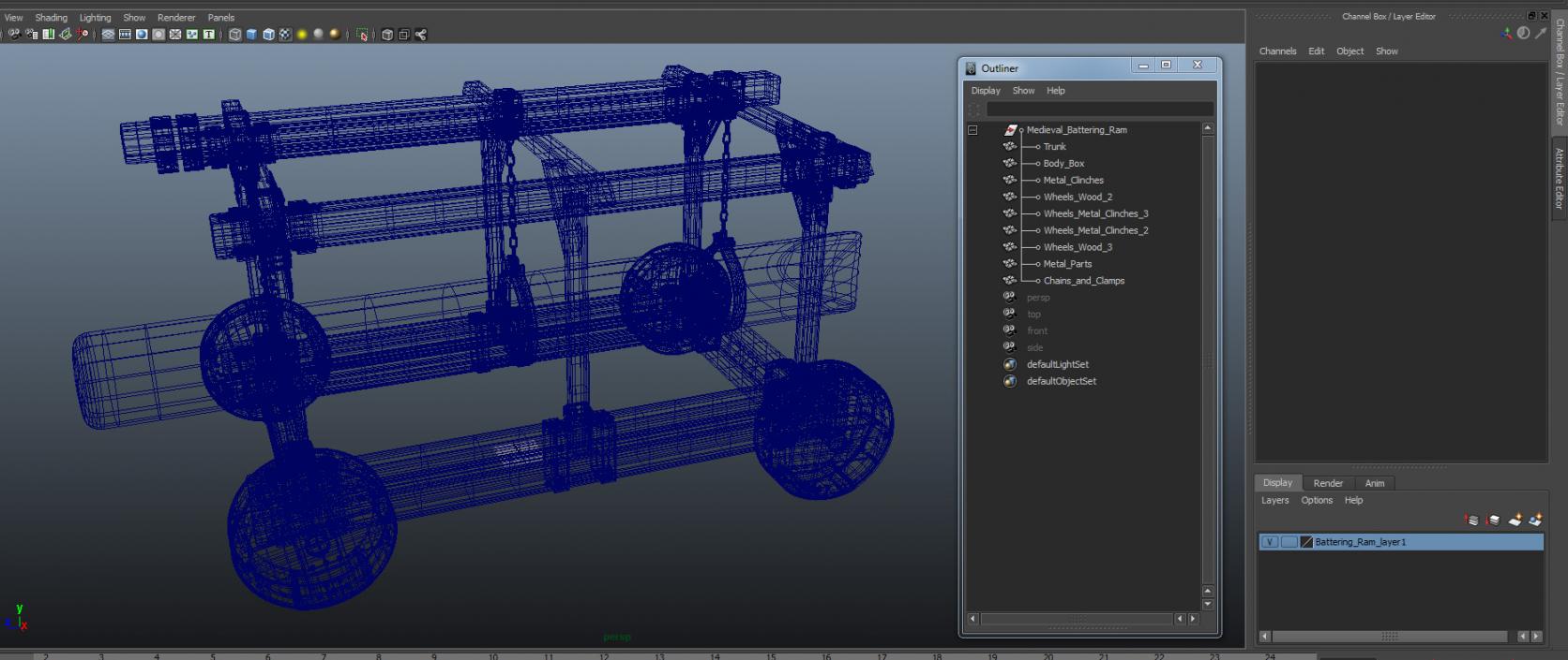 Battering Ram 3D Model 3D