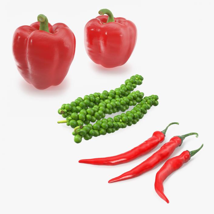 3D Fresh Peppers Collection 2