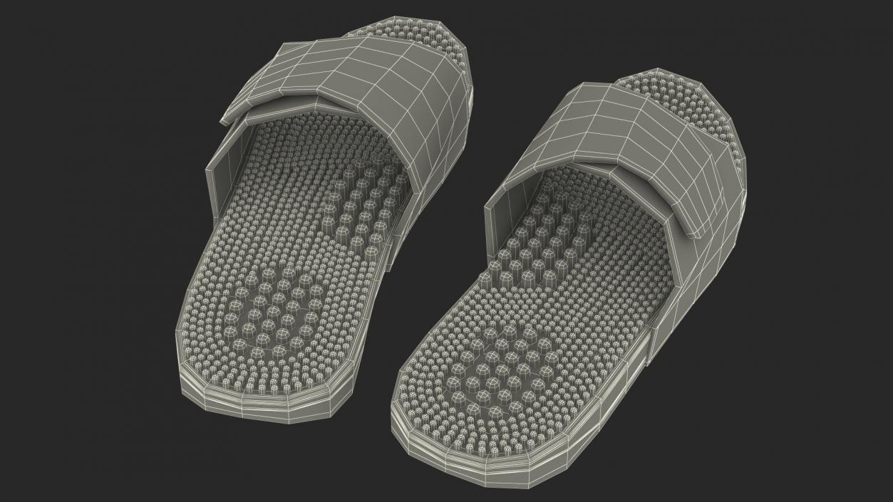 3D Health Foot Massage Slippers Grey model