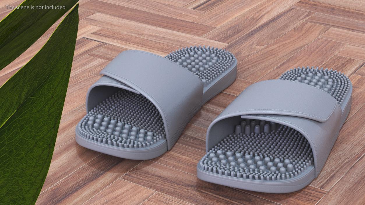 3D Health Foot Massage Slippers Grey model